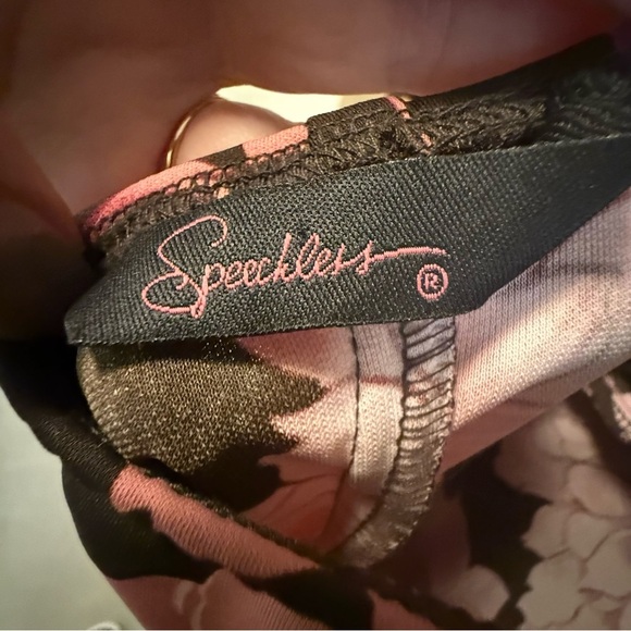 Speechless Women's Y2K Floral Halter Dress in Pink and Brown Size Small Romantic - Picture 4 of 11